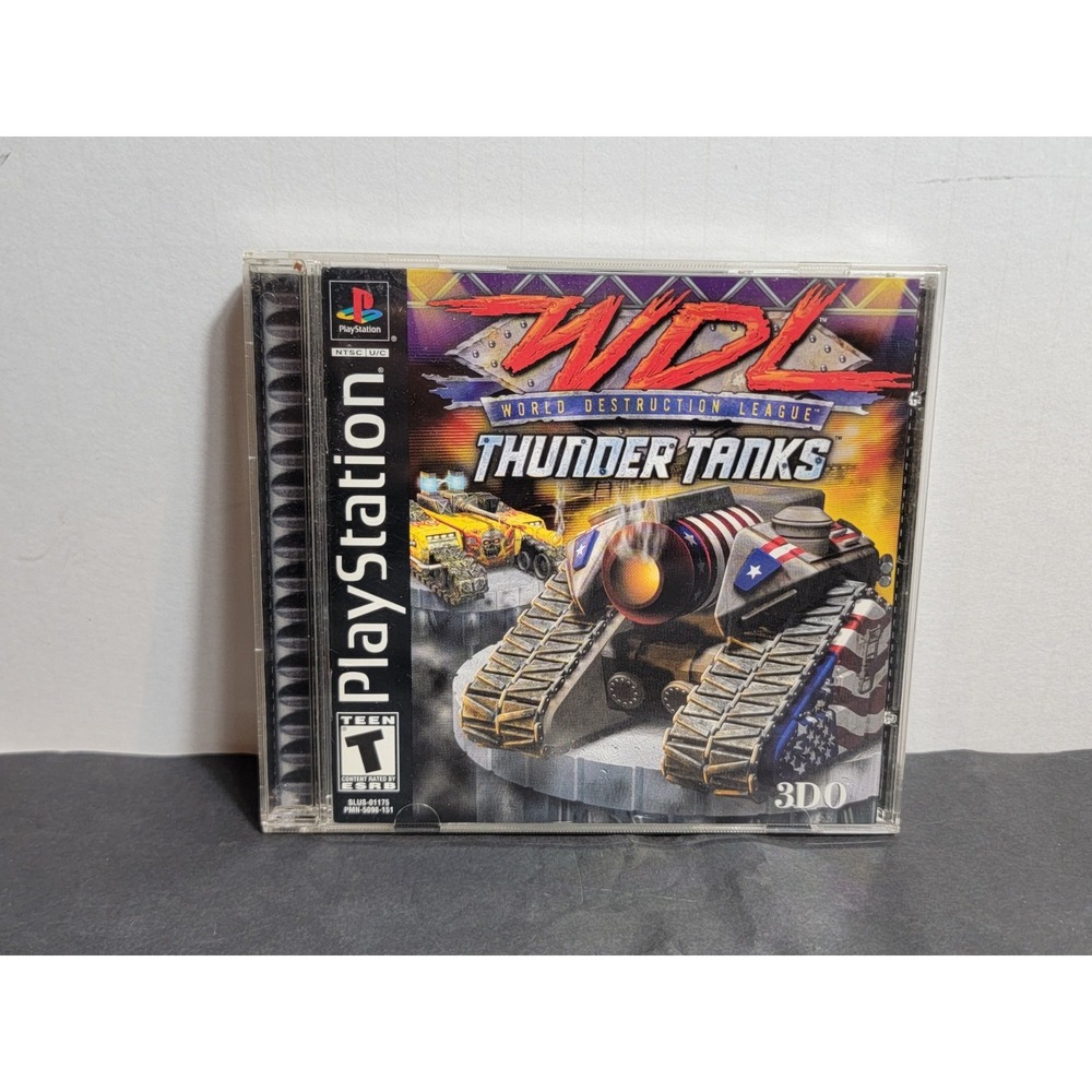 WDL World Destruction League Thunder Tanks PS1 Sony PlayStation 1 SLUS-01175 3DO